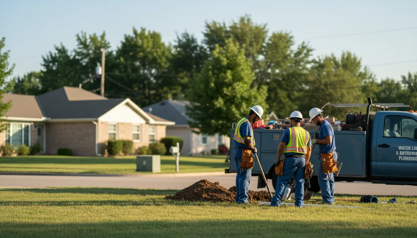Residential water line and bathroom plumbing service in Erie, KS